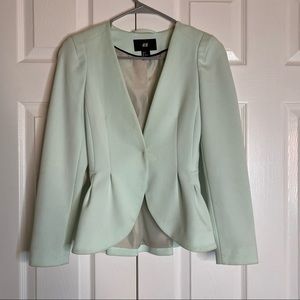 COPY - Mint green peplum blazer